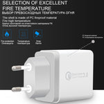 كابل بيانات 2 في 1 USB إلى Micro USB + شاحن سريع عالمي 30 واط QC 3.0 USB + منفذي USB 2.0 بتيار 2.4 أمبير لهواتف المحمول والأجهزة اللوحية وأجهزة الكمبيوتر، مجموعة شاحن سفر، قابس أوروبي، مع كابل Micro USB، قابس أوروبي