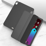 Three-folding Surface Leather Matte TPU Bottom Smart Tablet Case