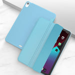 Three-folding Surface Leather Matte TPU Bottom Smart Tablet Case