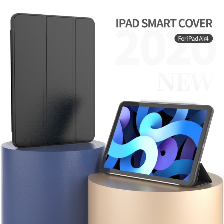 Three-folding Surface Leather Matte TPU Bottom Smart Tablet Case