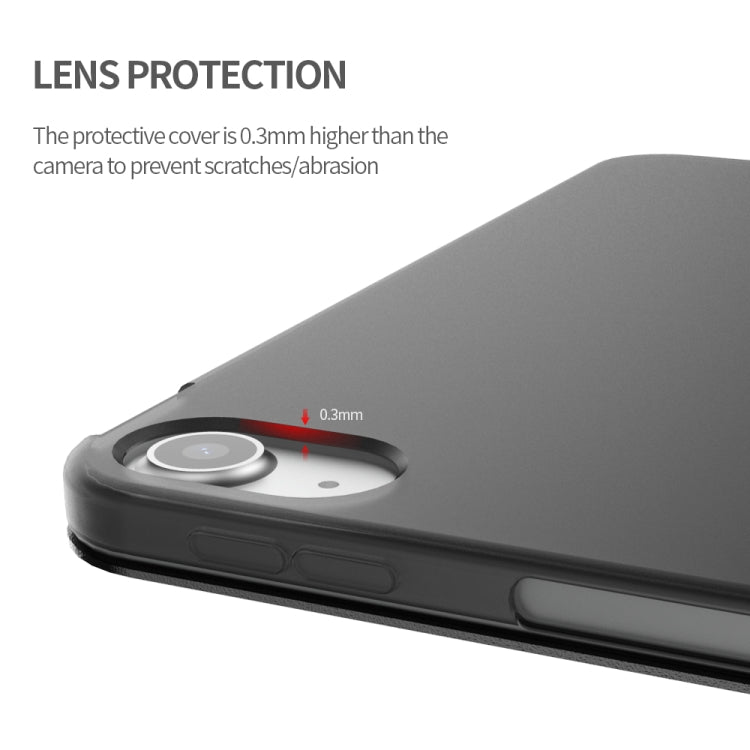 Three-folding Surface Leather Matte TPU Bottom Smart Tablet Case