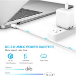 شاحن سفر 2 في 1 PD3.0 بقوة 30 واط USB-C / Type-C مع قدم قابلة للفصل + مجموعة كابل بيانات شحن سريع PD3.0 3A USB-C / Type-C إلى USB-C / Type-C، طول الكابل: 1م، قابس الاتحاد الأوروبي، 1م قابس الاتحاد الأوروبي