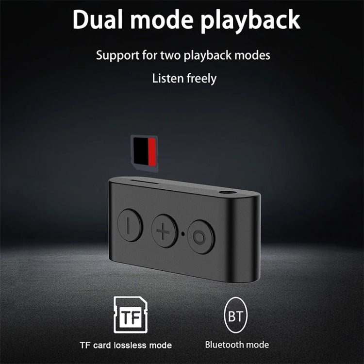 BR03 Card Car Bluetooth 5.0 Receiver Speaker Music Wireless Audio Receiver Bluetooth Hands-free Call