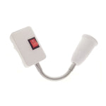 AC 110-220V 6A E27 Bulb Holder Flexible Extension Converter Switch Adapter Socket, 20CM, 30CM, 40CM