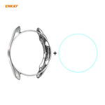For Samsung Galaxy Watch 3 41mm 2 in 1 ENKAY Hat-Prince Electroplate Soft TPU Case + 0.2mm 9H 2.15D Curved Edge Tempered Glass Film