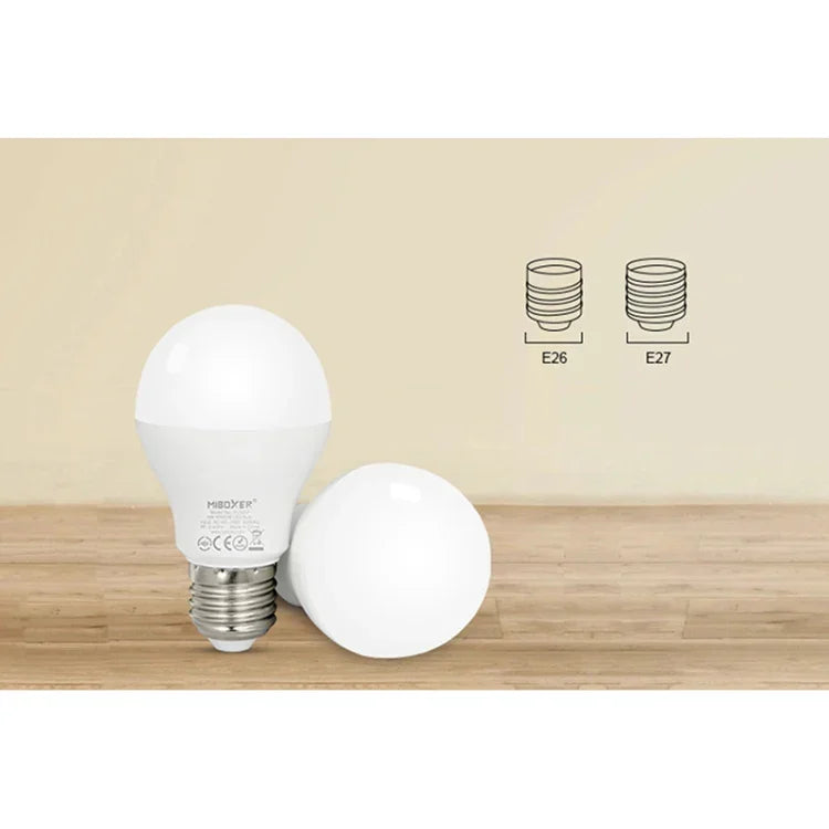FUT017 6W Dual White LED Bulb 2.4GHZ RF Controllable Wifi Enabled CCT Adjustable Brightness Dimmable