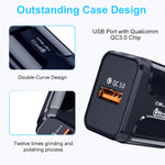 شاحن سفر USB محمول LZ-023 18W QC3.0 + كابل بيانات USB إلى Type-C 3A، قابس أمريكي، كابل بيانات Type-C، قابس أمريكي