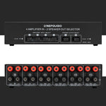 4 Input 2 Output Power Amplifier And Speaker Switcher Speaker Switch Splitter Comparator 300W Per Channel Without Loss Of Sound Quality, 4 In 2 Out