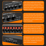 4 Input 2 Output Power Amplifier And Speaker Switcher Speaker Switch Splitter Comparator 300W Per Channel Without Loss Of Sound Quality, 4 In 2 Out