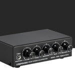 3-Channel Mixer Front Stereo Amplifier High / Mid / Bass Adjuster, USB 5V Power Supply, US Plug, B056