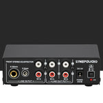3-Channel Mixer Front Stereo Amplifier High / Mid / Bass Adjuster, USB 5V Power Supply, US Plug, B056