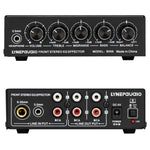 3-Channel Mixer Front Stereo Amplifier High / Mid / Bass Adjuster, USB 5V Power Supply, US Plug, B056