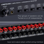 B032 2-in 4-out Power Amplifier Sound Switcher Speaker  Lossless Sound Quality 300W Per Channel Switch Distributor Comparator with Headset Monitoring Function / Audio Input, B032