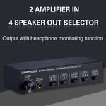 B032 2-in 4-out Power Amplifier Sound Switcher Speaker  Lossless Sound Quality 300W Per Channel Switch Distributor Comparator with Headset Monitoring Function / Audio Input, B032