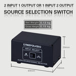 B101 2 In 1 Out (1 In 2 Out) Audio Source Signal Selection Switcher Computer Speaker  RCA Lossless Audio Source Switcher, B101
