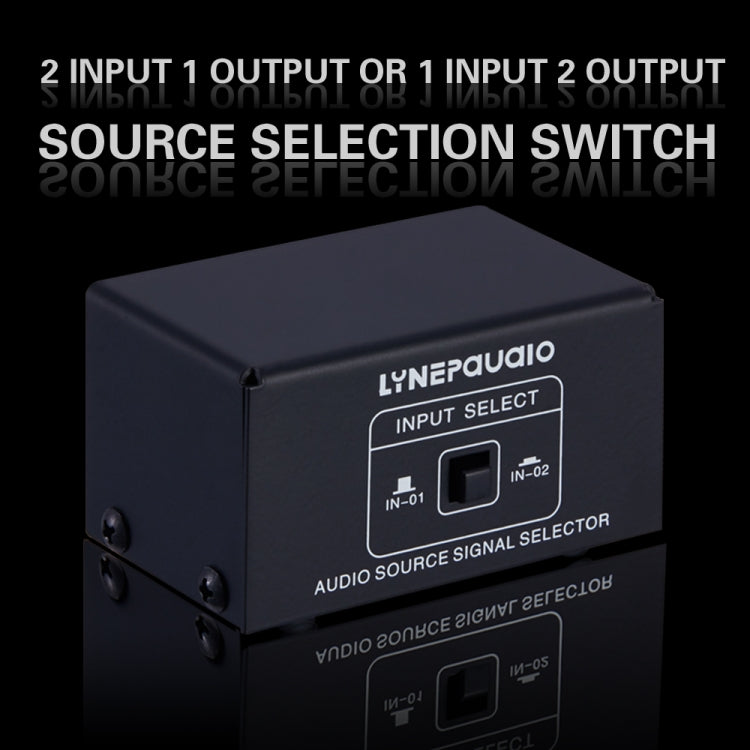 B101 2 In 1 Out (1 In 2 Out) Audio Source Signal Selection Switcher Computer Speaker  RCA Lossless Audio Source Switcher, B101