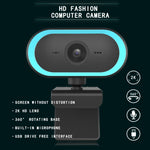 كاميرا ويب بجودة صورة 2K C11 عالية الدقة بدون تشويه، دوران 360 درجة، ميكروفون مدمج، صوت واضح، مع حامل ثلاثي القوائم