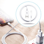 XJ-51 كابل شحن سريع USB 3A إلى 8 دبابيس لسلسلة iPhone 12، الطول: 2م، 2م