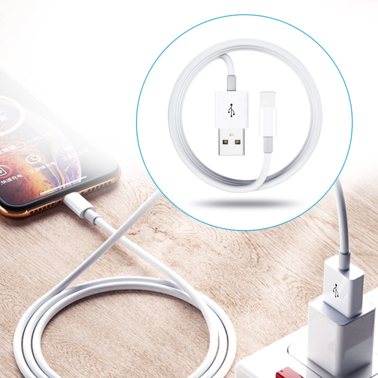 XJ-51 كابل شحن سريع USB 3A إلى 8 دبابيس لسلسلة iPhone 12، الطول: 2م، 2م