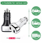 YSY-312 2 in 1 18W Portable QC3.0 Dual USB Car Charger + 1m 3A USB to 8 Pin Data Cable Set, with 8 Pin Cable