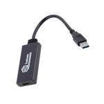 كابل محول USB 3.0 إلى HDMI عالي الدقة مع صوت، طول الكابل: 20 سم