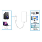 كابل محول USB 3.0 إلى HDMI عالي الدقة مع صوت، طول الكابل: 20 سم