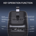 BT08 Portable Cylindrical Bluetooth Speaker, Supports TF card / FM / 3.5mm AUX / U Disk