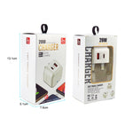 YSY-6087PD 20W PD3.0 + QC3.0 Dual Fast Charge Travel Charger with USB to Type-C Data Cable, EU Plug, US Plug, UK Plug