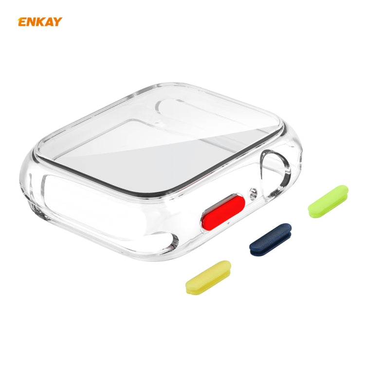 ENKAY Hat-prince Full Coverage TPU Case + Tempered Glass Protector for Apple Watch Series 6 / 5 / 4 / SE 40mm, For Apple Watch Series 6 / 5 / 4 / SE 40mm