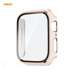 ENKAY Hat-Prince Full Coverage Electroplated PC Case + Tempered Glass Protector for Apple Watch Series 6 / 5 / 4 / SE 40mm, For Apple Watch Series 6 / 5 / 4 / SE 40mm