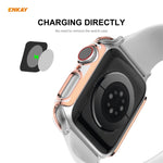 ENKAY Hat-Prince Full Coverage Electroplated PC Case + Tempered Glass Protector for Apple Watch Series 6 / 5 / 4 / SE 40mm, For Apple Watch Series 6 / 5 / 4 / SE 40mm