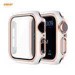 ENKAY Hat-Prince Full Coverage Electroplated PC Case + Tempered Glass Protector for Apple Watch Series 6 / 5 / 4 / SE 44mm, For Apple Watch Series 6 / 5 / 4 / SE 44mm