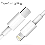 PD 20W Single USB-C / Type-C Port Travel Charger + 3A PD3.0 USB-C / Type-C to 8 Pin Fast Charge Data Cable Set, US Plug, 20W US Plug + PD Cable 1.5m, 20W US Plug + PD Cable 2m
