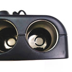 Cigarette Lighter Adapter 2 Socket Cigarette Lighter Splitter with LED Voltage Display USB Car Charger Adapter, 2 Socket