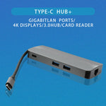 محول وموزع USB3.0 من نوع Type-C إلى HDMI + VGA + SD + TF + RJ45 + PD + 2 منافذ USB3.0 WS-11 8 في 1