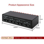2-in 4-out Power Amplifier Speaker Switcher Splitter Comparator 300W Per Channel Without Loss Of Sound Quality, B048