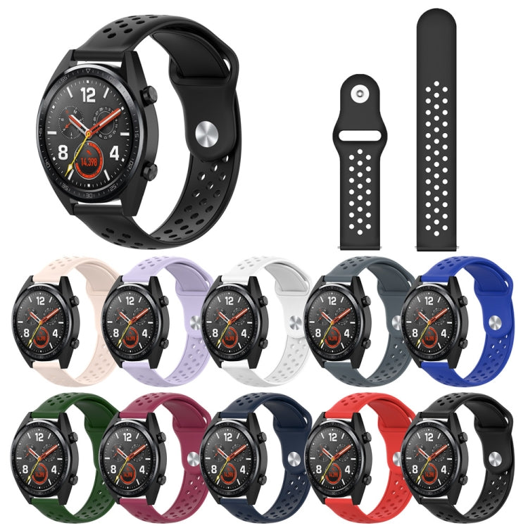 For Samsung Galaxy S3 / Galaxy Watch 46mm Vent Hole Silicone Watch Strap