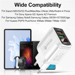 شاحن سريع F002C QC3.0 USB + USB 2.0 مع شاشة رقمية LED للهواتف المحمولة والأجهزة اللوحية، قابس الاتحاد الأوروبي، قابس الاتحاد الأوروبي