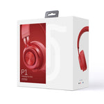 Fingertime P1 Wireless Bluetooth 5.0 Stereo Soft Leather Earmuffs Foldable Headset Built-in Mic for PC / Cell Phones