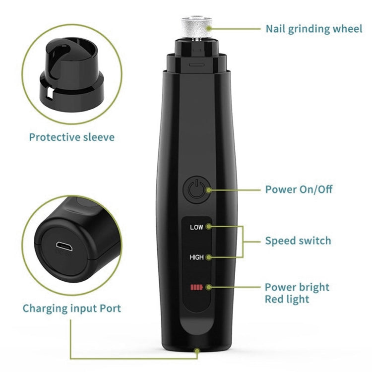 Electric Dog Nail Grinder USB Rechargeable Pet Painless Nail Clipper, Nail Grinder