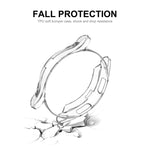 ENKAY Hat-Prince Transparente TPU-Schutzhülle mit Rundumschutz und HD-Klarsichthülle + Displayschutz aus gehärtetem Glas, für Samsung Galaxy Watch4 Classic 42 mm und 46 mm
