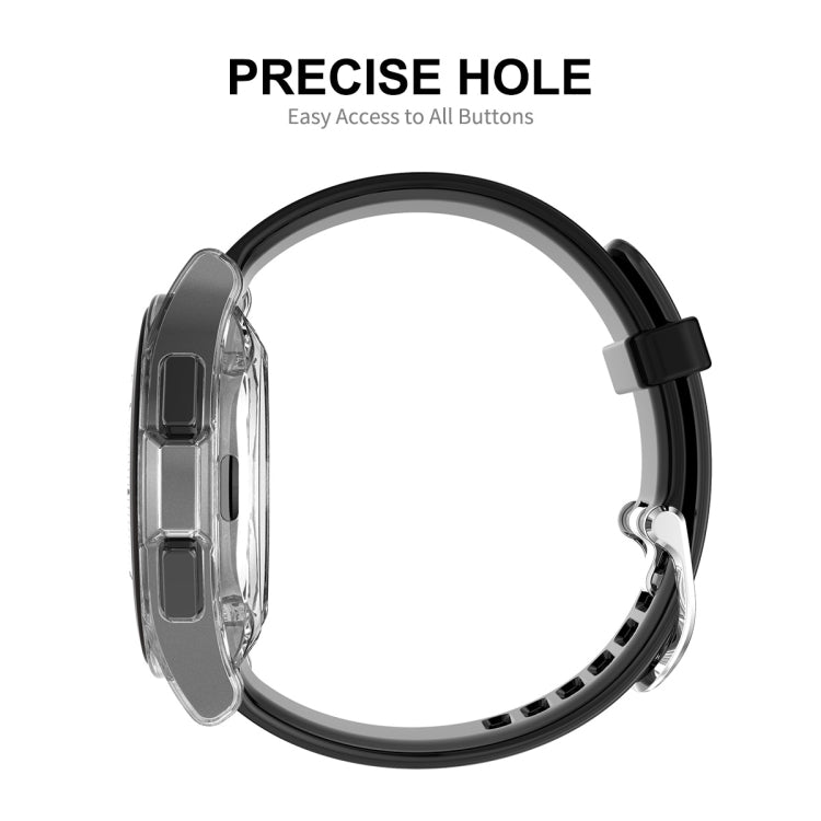 ENKAY Hat-Prince Transparente TPU-Schutzhülle mit Rundumschutz und HD-Klarsichthülle + Displayschutz aus gehärtetem Glas, für Samsung Galaxy Watch4 Classic 42 mm und 46 mm