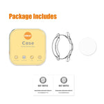 ENKAY Hat-Prince Transparente TPU-Schutzhülle mit Rundumschutz und HD-Klarsichthülle + Displayschutz aus gehärtetem Glas, für Samsung Galaxy Watch4 Classic 42 mm und 46 mm