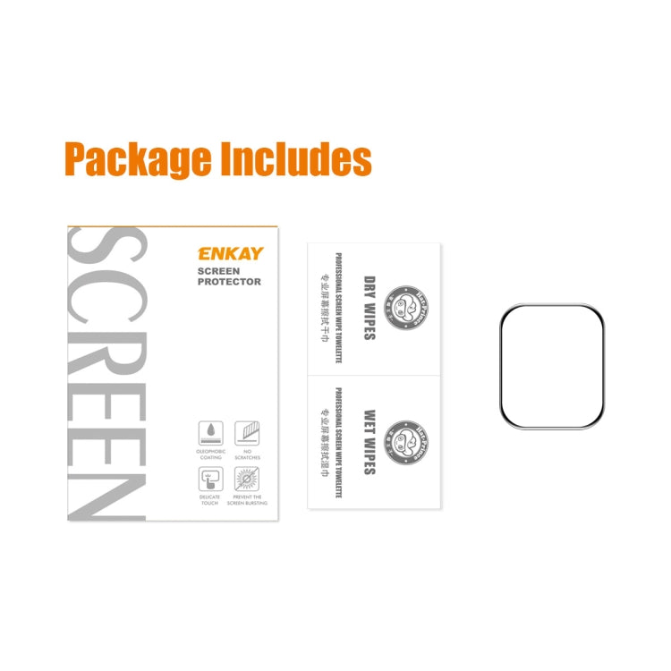 For Apple Watch Series 9 / 8 / 7 41mm ENKAY Hat-Prince 3D Full Coverage Soft PC Edge + PMMA HD Screen Protector Film, 1 PC, 2 PCS, 5 PCS, 10 PCS