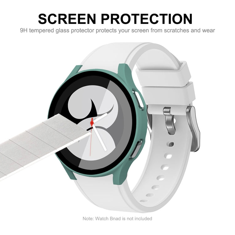 ENKAY Hat-Prince Full Coverage PC Frame + Tempered Glass Protector Composite Case for Samsung Galaxy Watch4 40mm