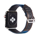 Sliver Buckle Leather Strap For Apple Watch Series, 7 41mm / 6&SE&5&4 40mm / 3&2&1 38mm, 7 45mm / 6&SE&5&4 44mm / 3&2&1 42mm