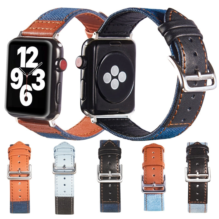 Sliver Buckle Leather Strap For Apple Watch Series, 7 41mm / 6&SE&5&4 40mm / 3&2&1 38mm, 7 45mm / 6&SE&5&4 44mm / 3&2&1 42mm