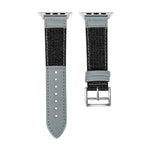 Denim Fit Leather Replacement Watch Strap For Apple Watch Series, 7 41mm / 6&SE&5&4 40mm / 3&2&1 38mm, 7 45mm / 6&SE&5&4 44mm / 3&2&1 42mm