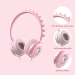 Y19 Cute Cartoon Wired Headphones For Children Kids With Microphone Stereo Music Helmet Earphones For Kids Gifts