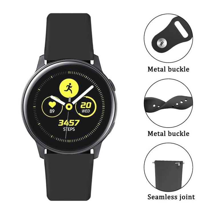 Monochrome Silicone Strap for Apply Samsung Galaxy Watch Active 22mm